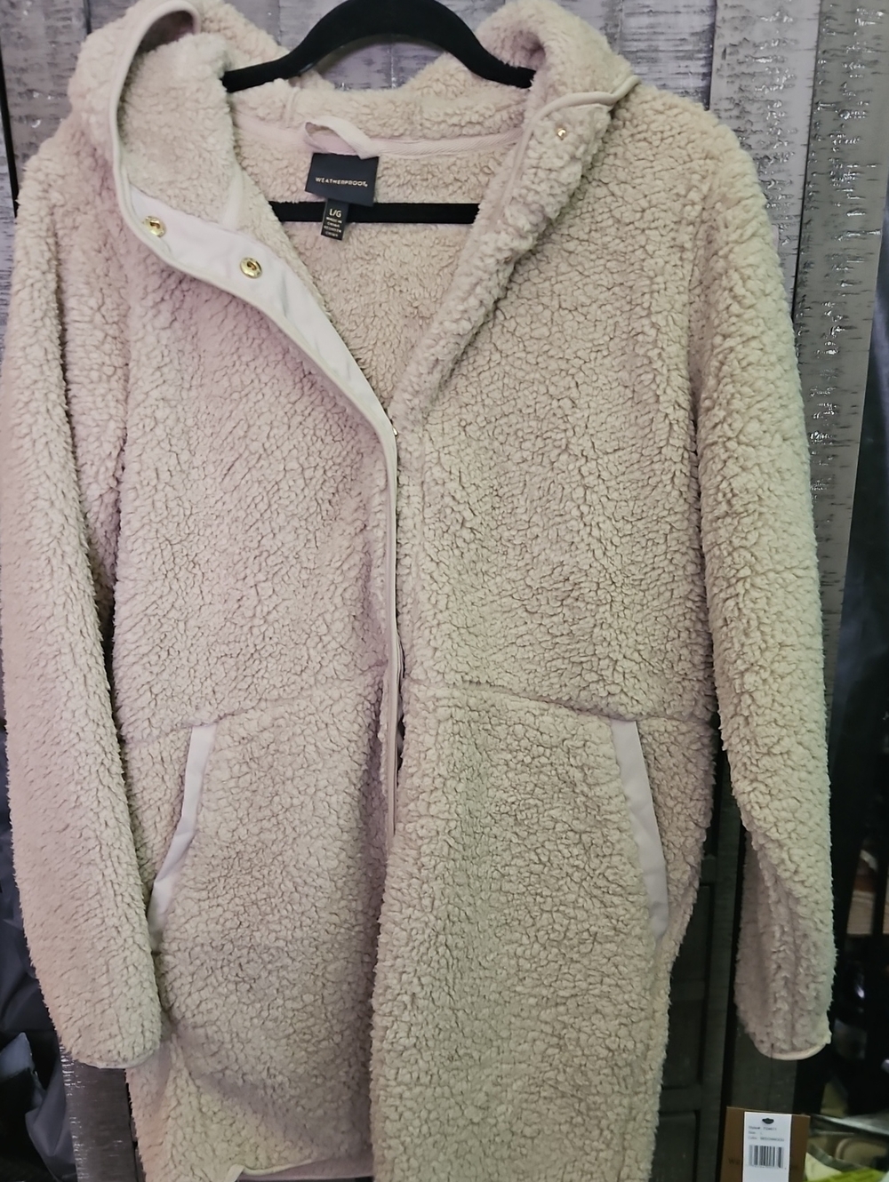 Weatherproof Cream Sherpa Hooded Teddy Coat